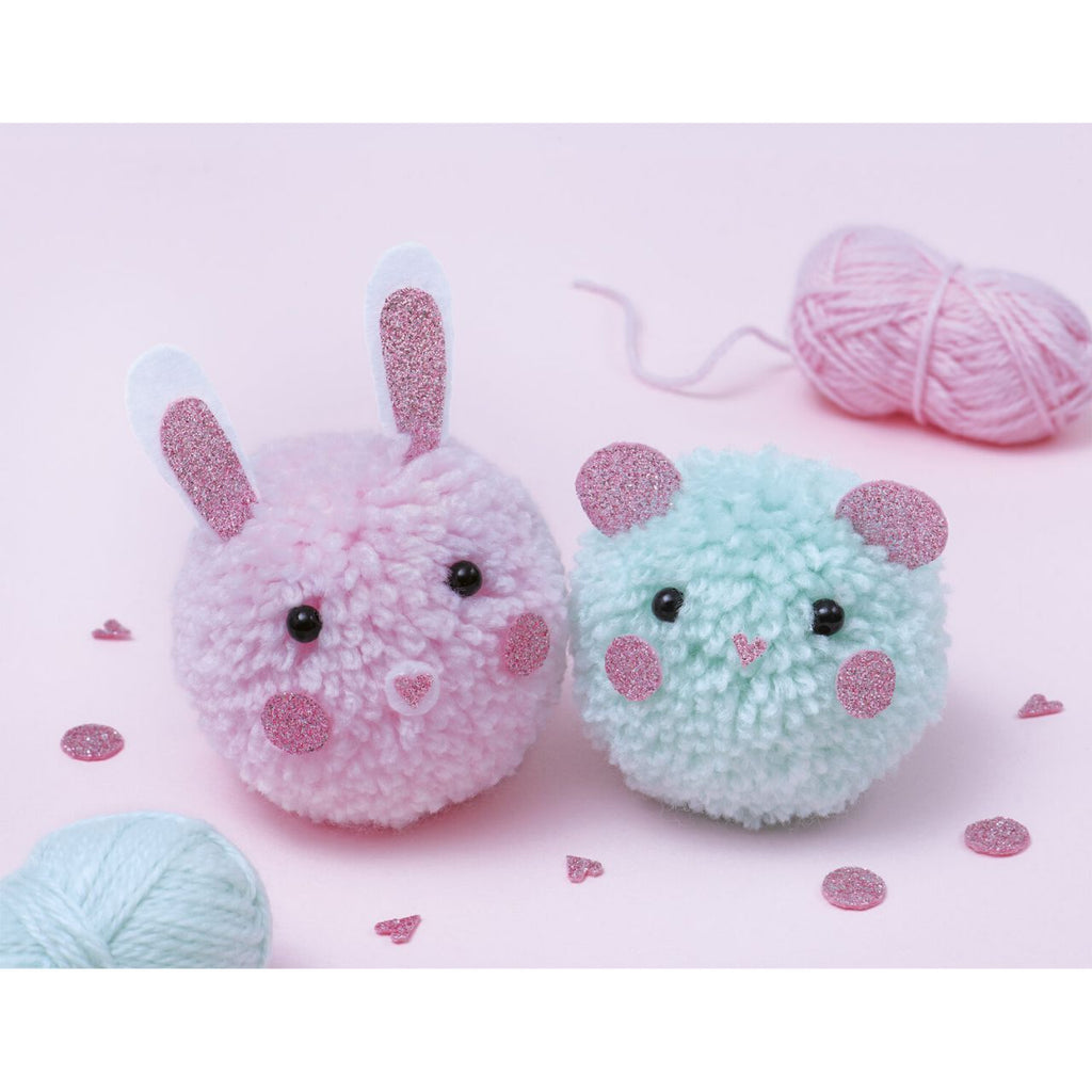 2 kleine pompondiertjes om te maken