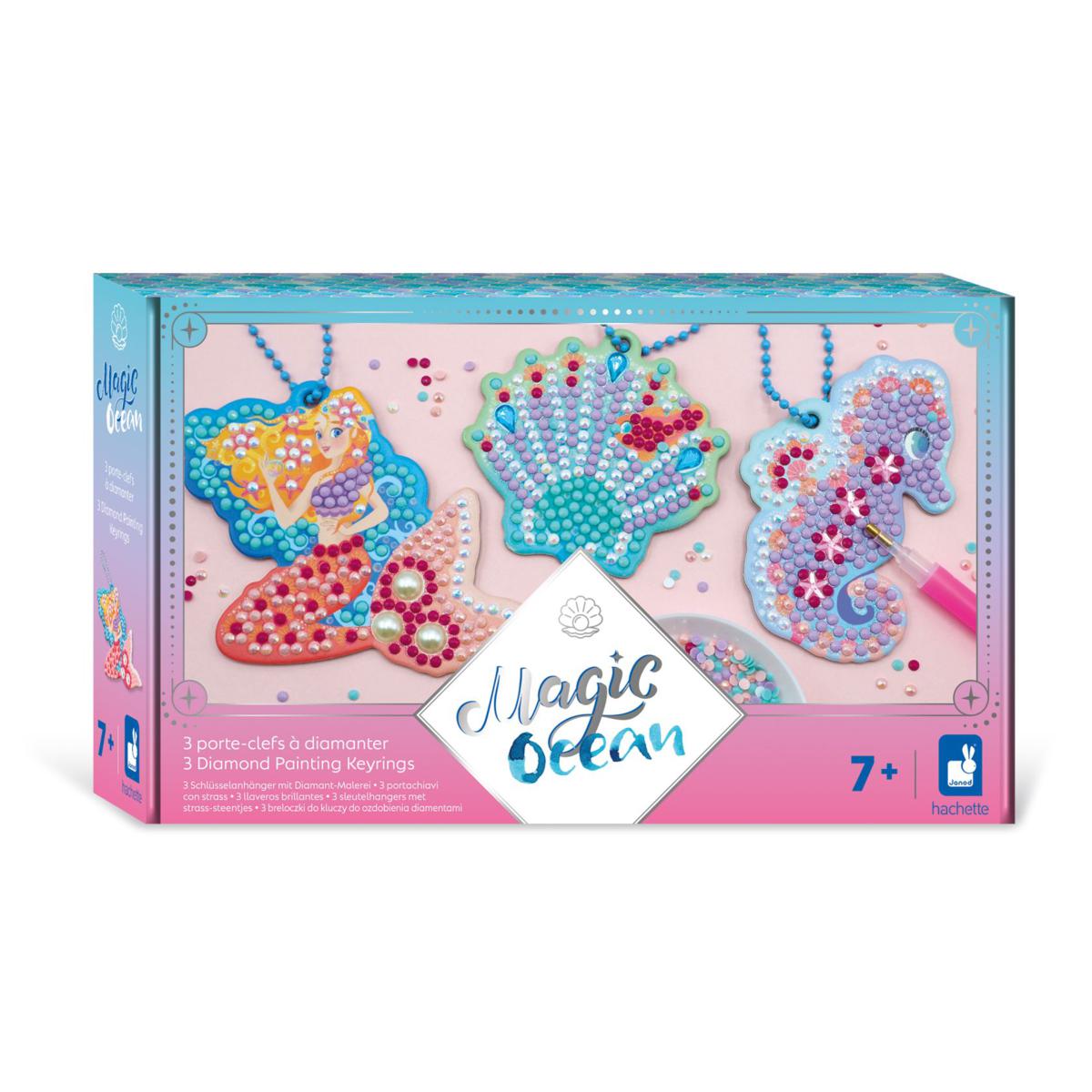 Magische Oceaan - 3 Diamanten Sleutelhangers