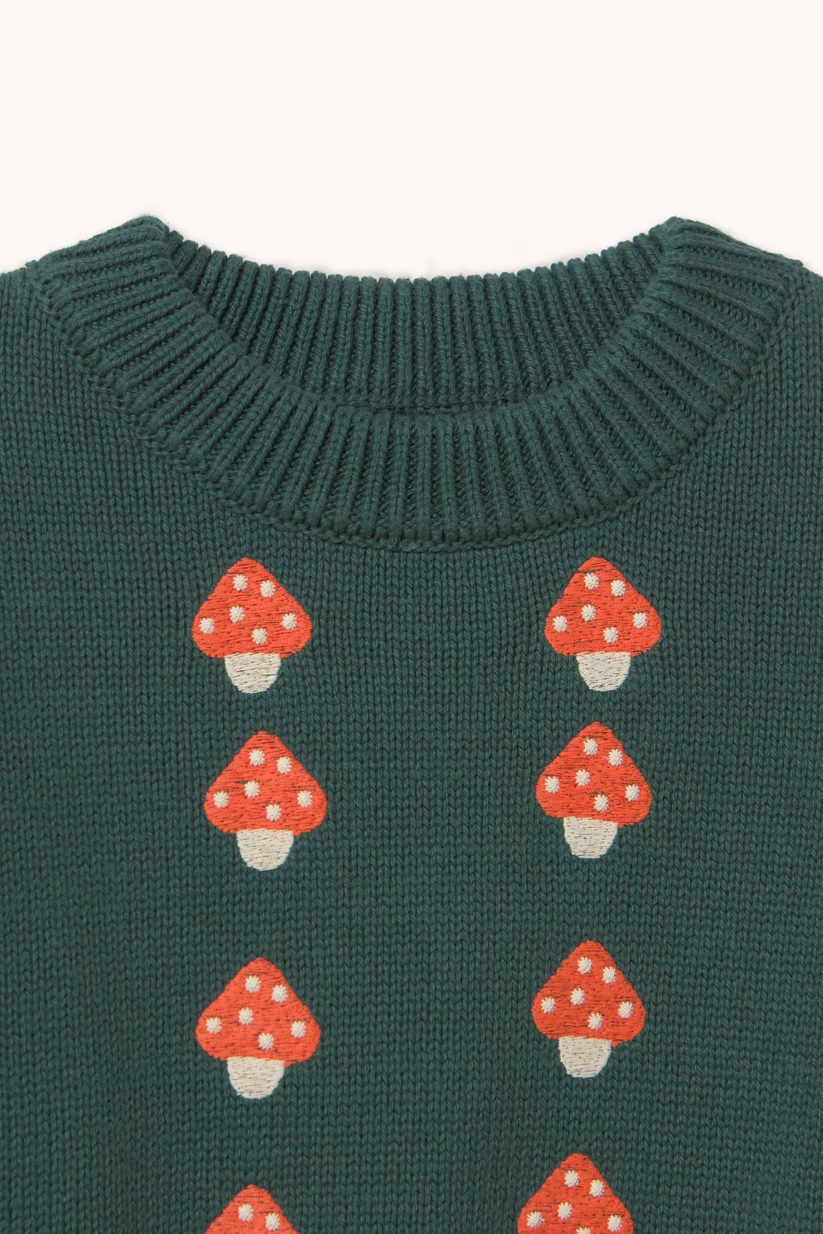 Tiny Cottons Mini Mushrooms Sweater - Dark Emerald