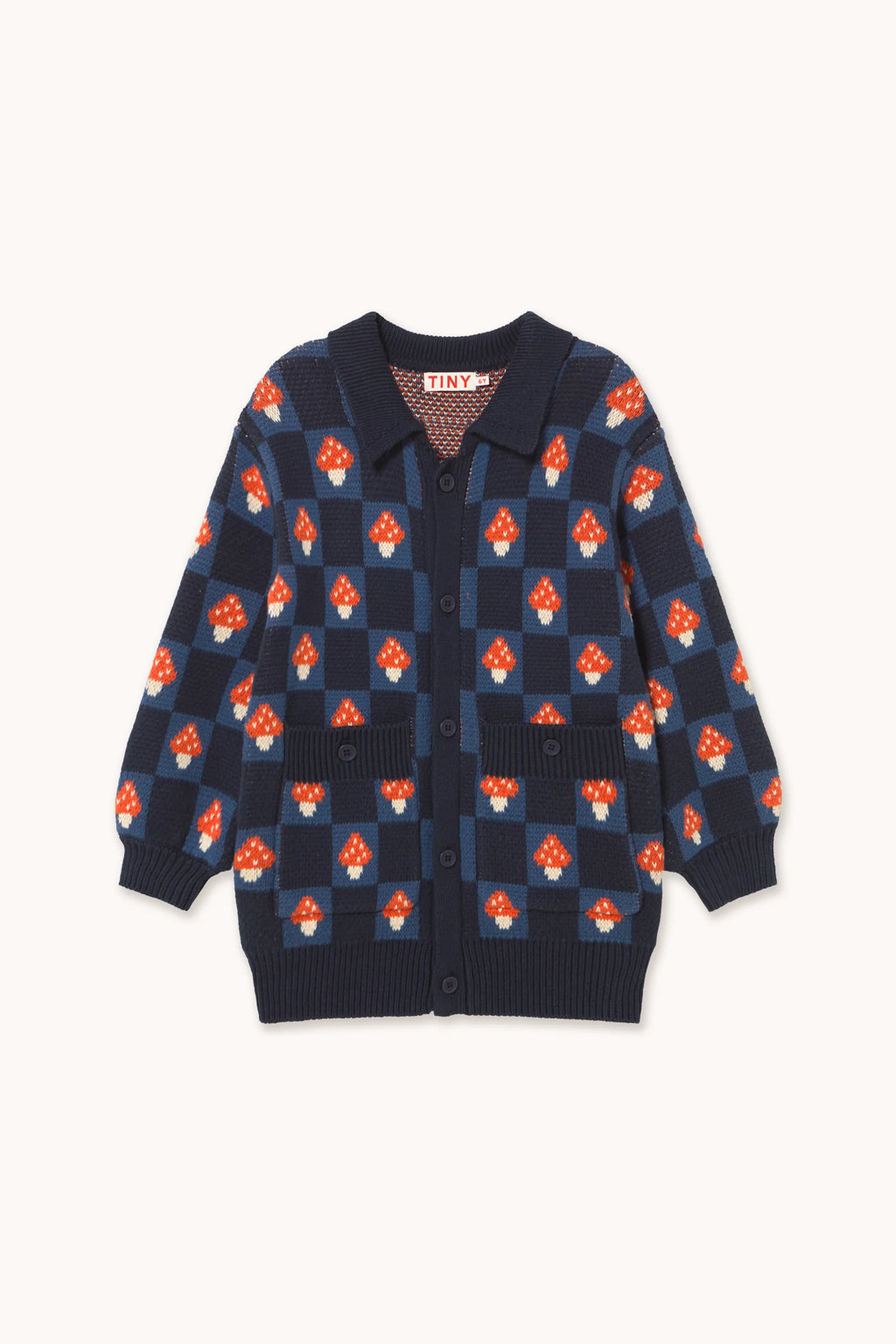 Tiny Cottons Mushroom Cardigan - Ink Blue