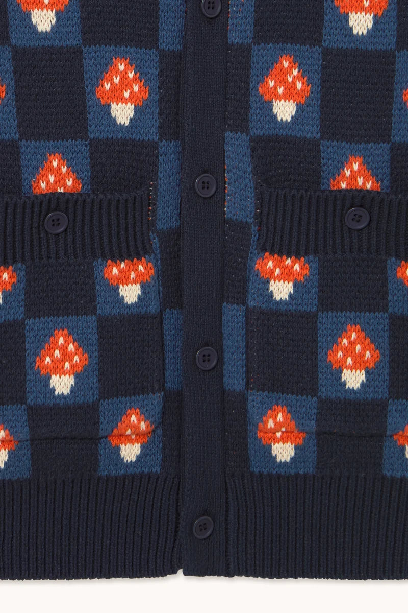 Tiny Cottons Mushroom Cardigan - Ink Blue