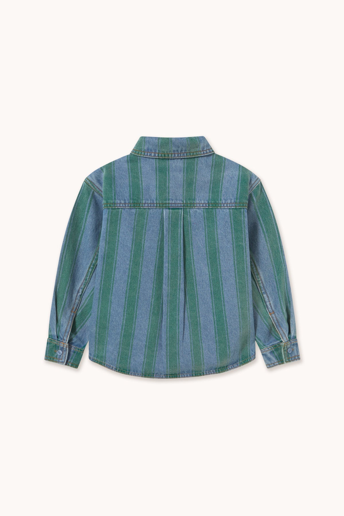 Tiny Cottons Retro Stripes Denim Shirt - denim medium wash 2