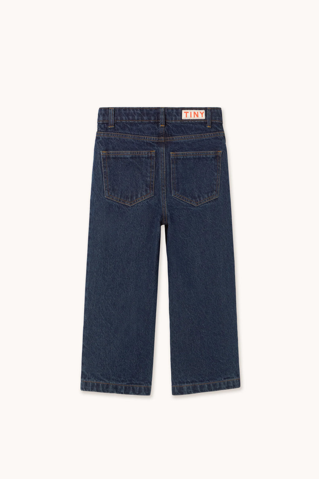 Tiny Cottons Mini Mushrooms Embroided Denim Pant - denim dark wash 2