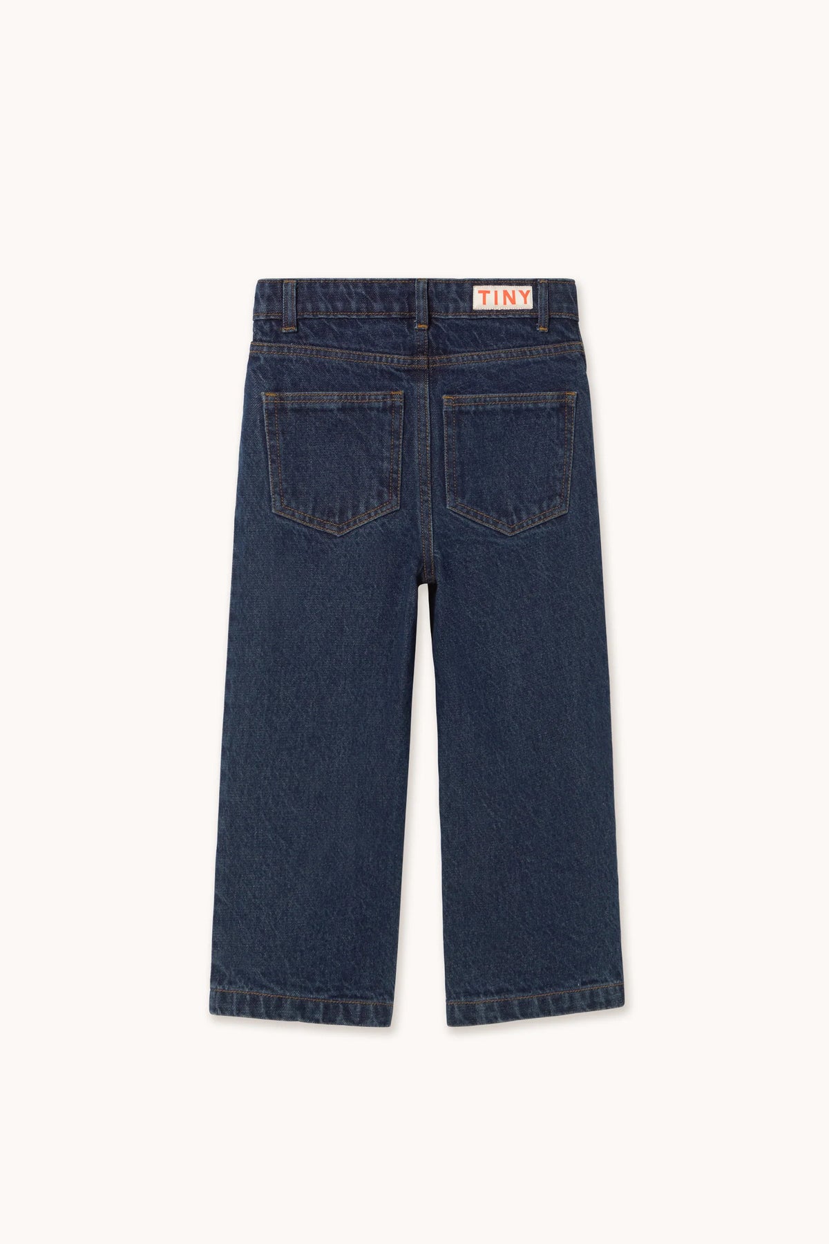 Tiny Cottons Mini Mushrooms Embroided Denim Pant - denim dark wash 2
