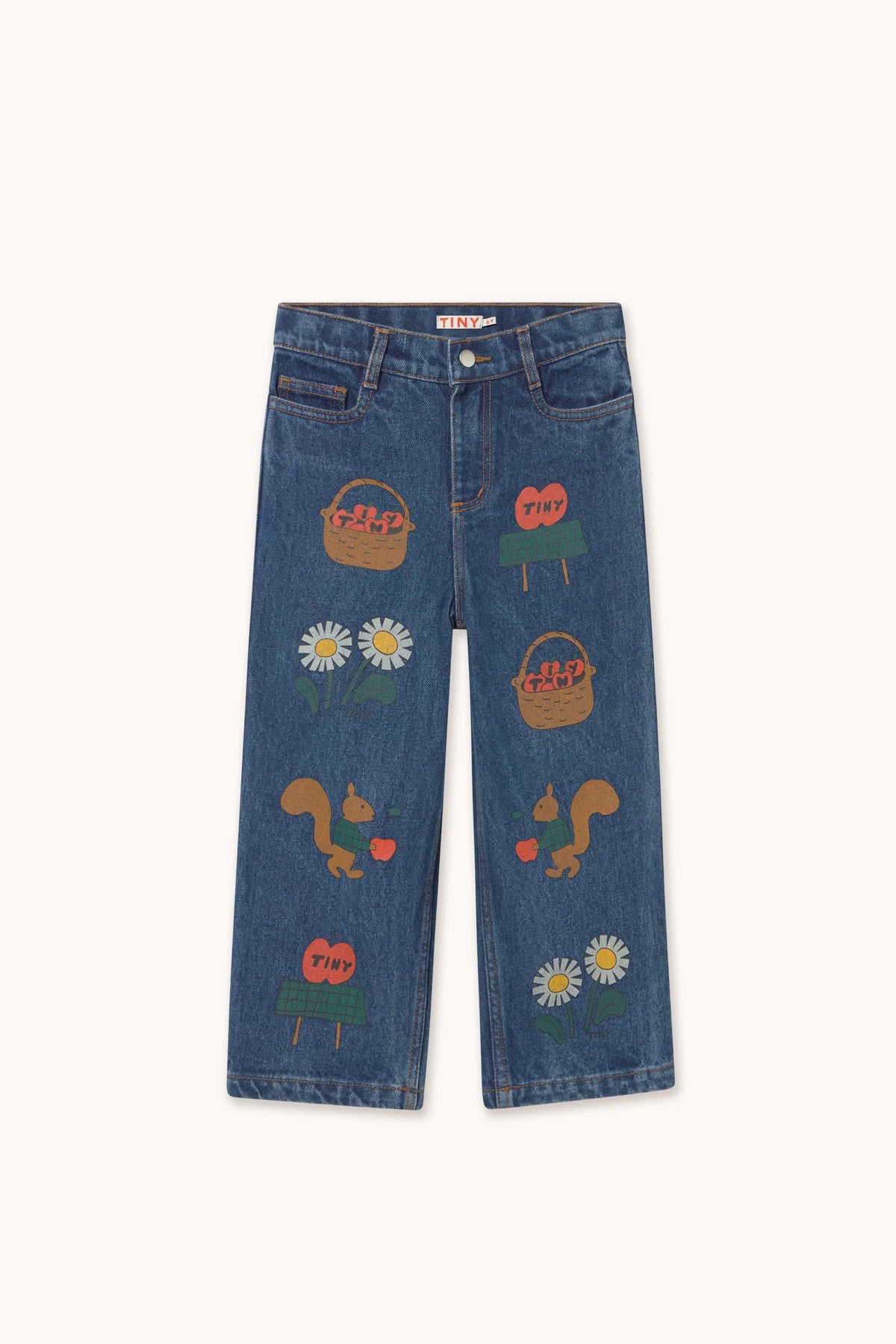 Tiny Cottons Tiny Apples Denim Pant - denim medium wash 1