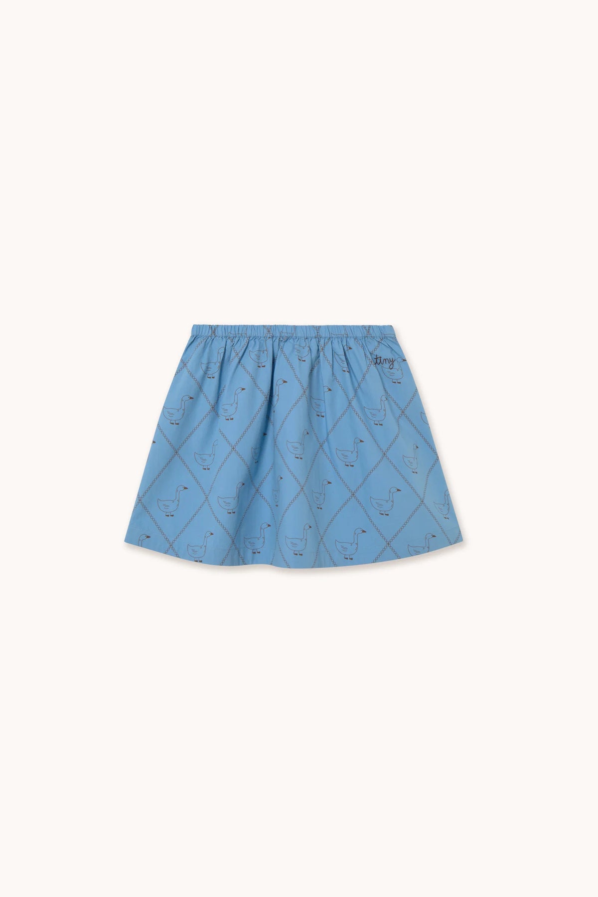Tiny Cottons Geese Poplin Skirt - denim blue
