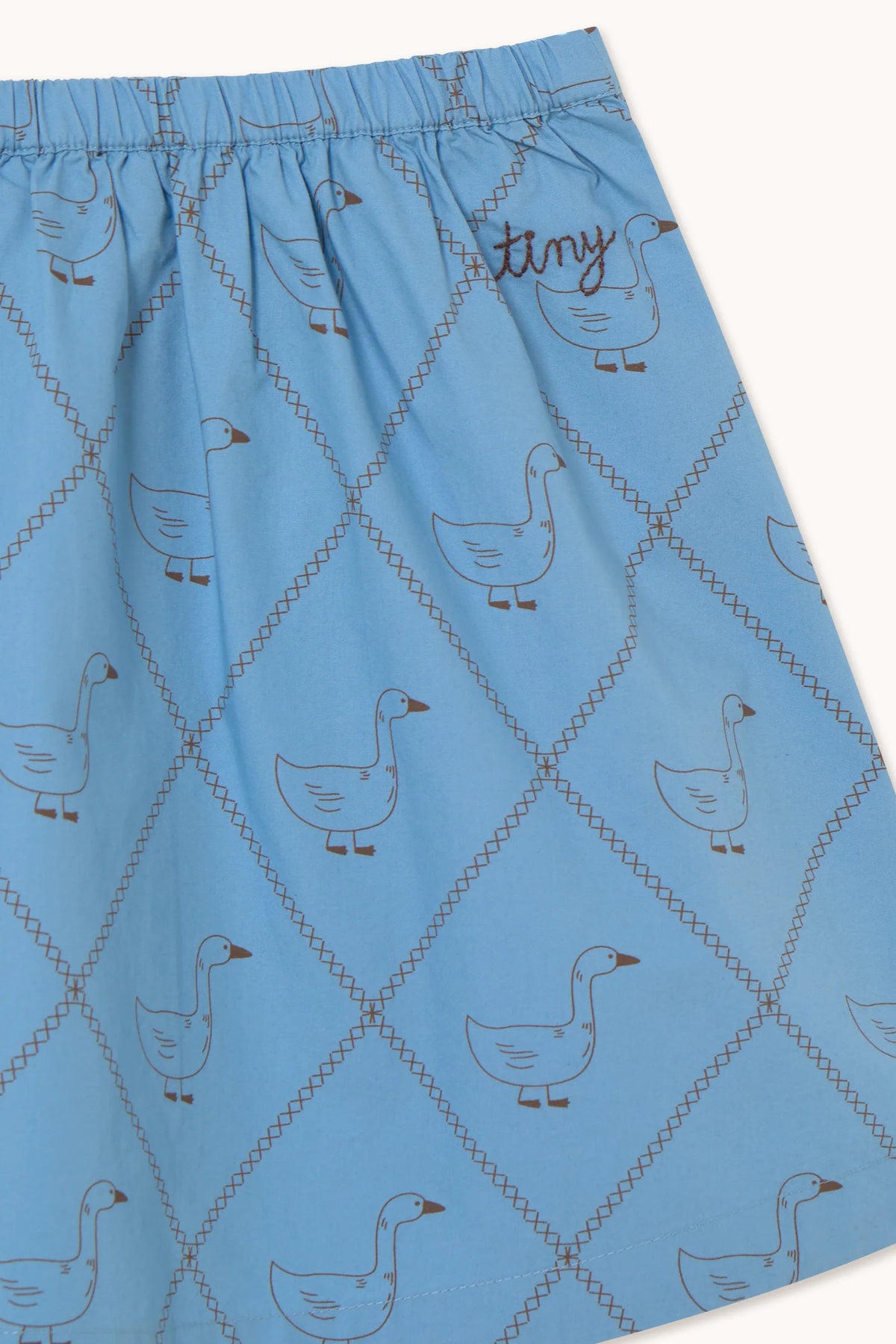 Tiny Cottons Geese Poplin Skirt - denim blue