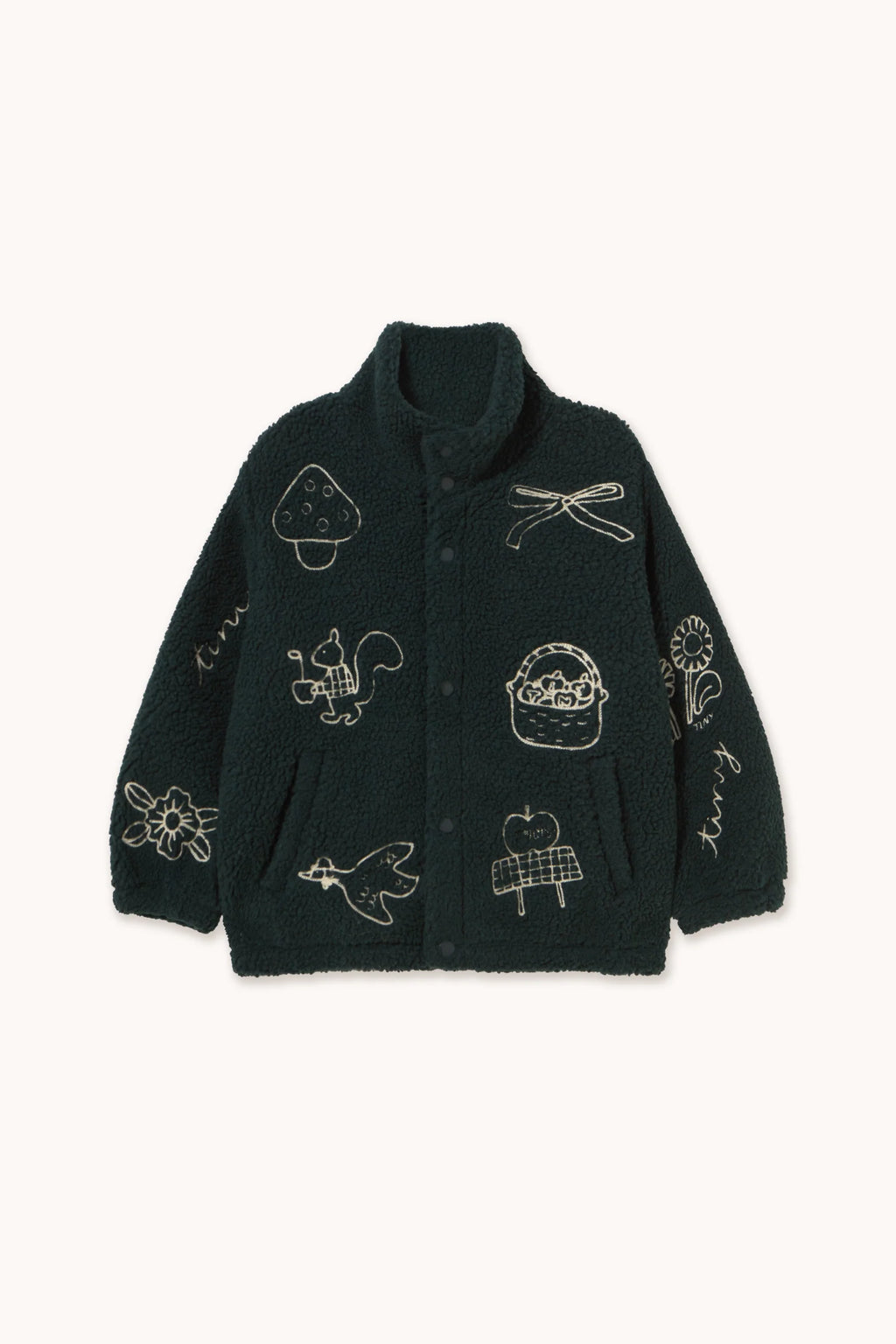 Tiny Cottons Tiny Apples Sherpa Jacket - Ink Blue