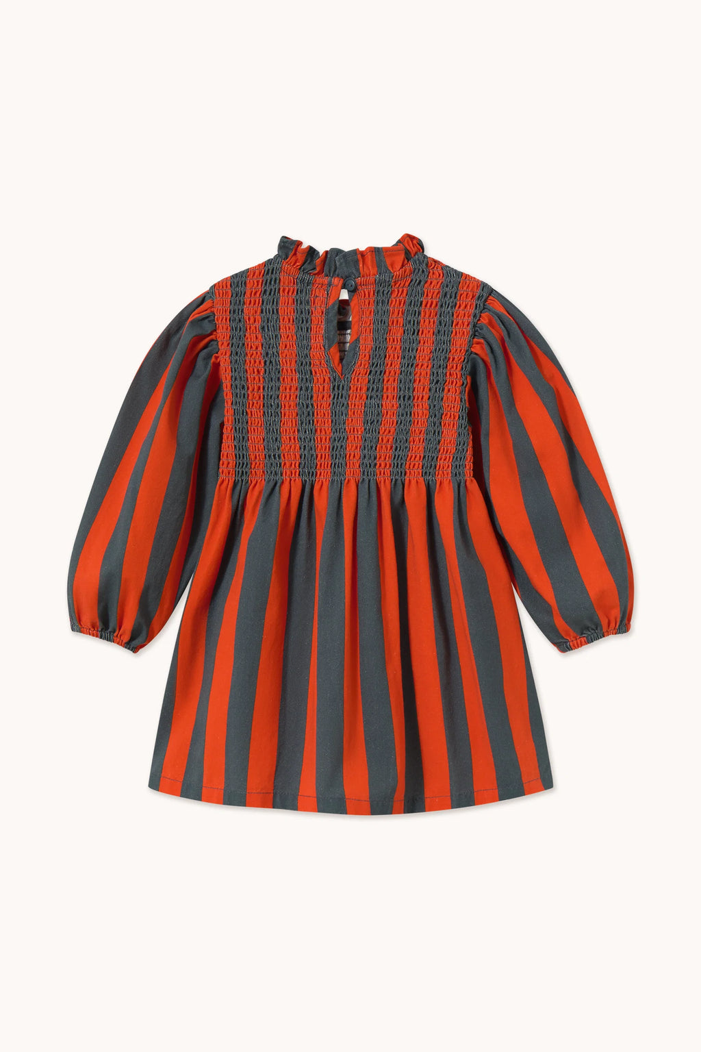 Tiny Cottons Red-Blue Stripes Dress Base - Summer Red