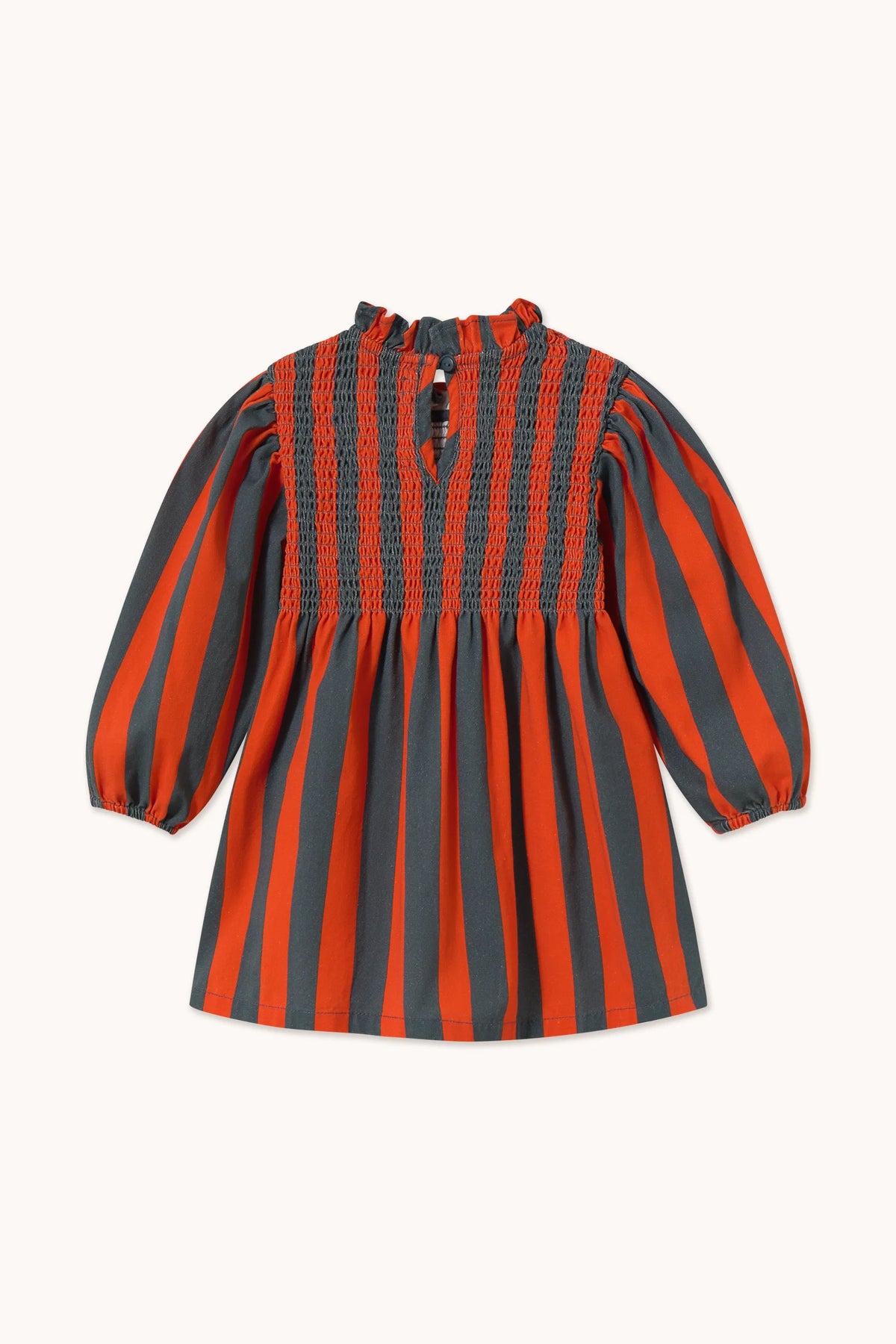 Tiny Cottons Red-Blue Stripes Dress Base - Summer Red