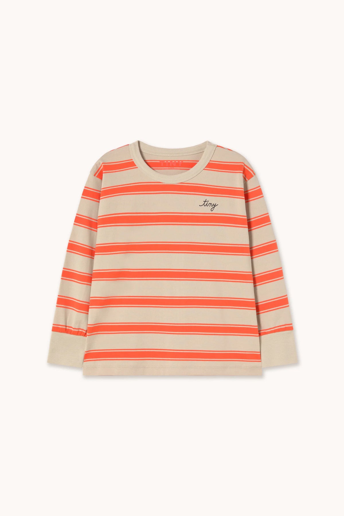 Tiny Cottons Retro Stripes Sleeve Tee - Summer Red