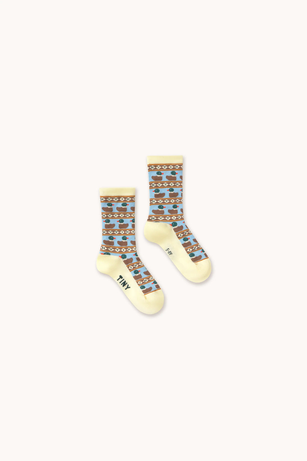 Tiny Cottons Tiny Ducks Medium Socks - Dusty Yellow