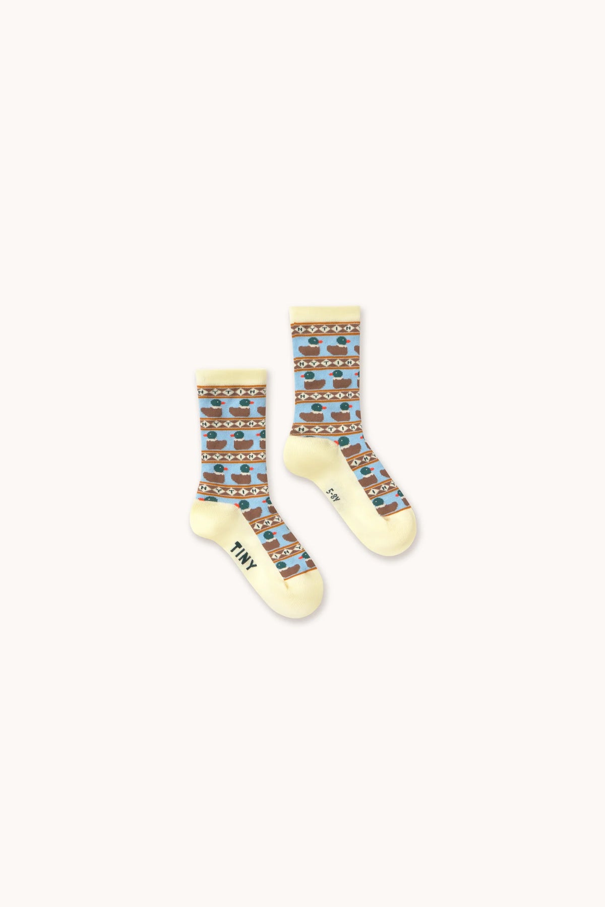 Tiny Cottons Tiny Ducks Medium Socks - Dusty Yellow