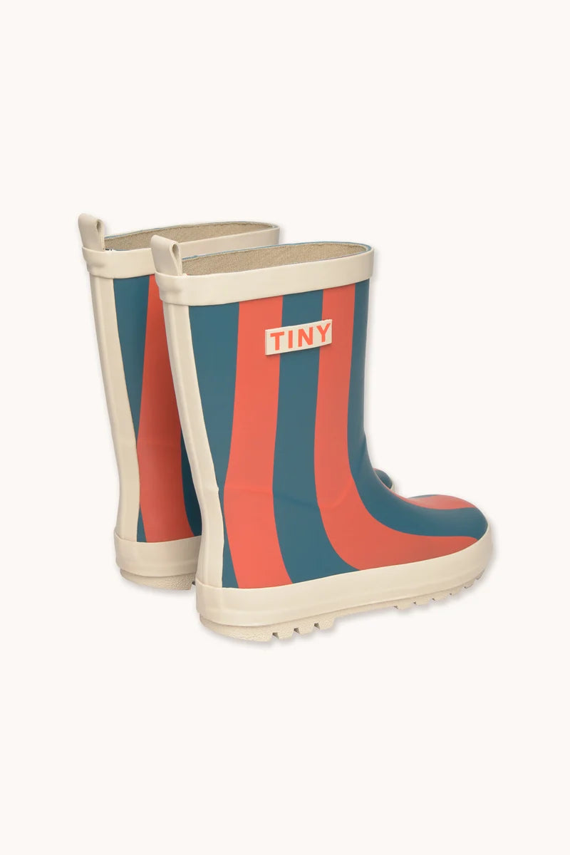 Tiny Cottons Red-Blue Stripes Rain Boot