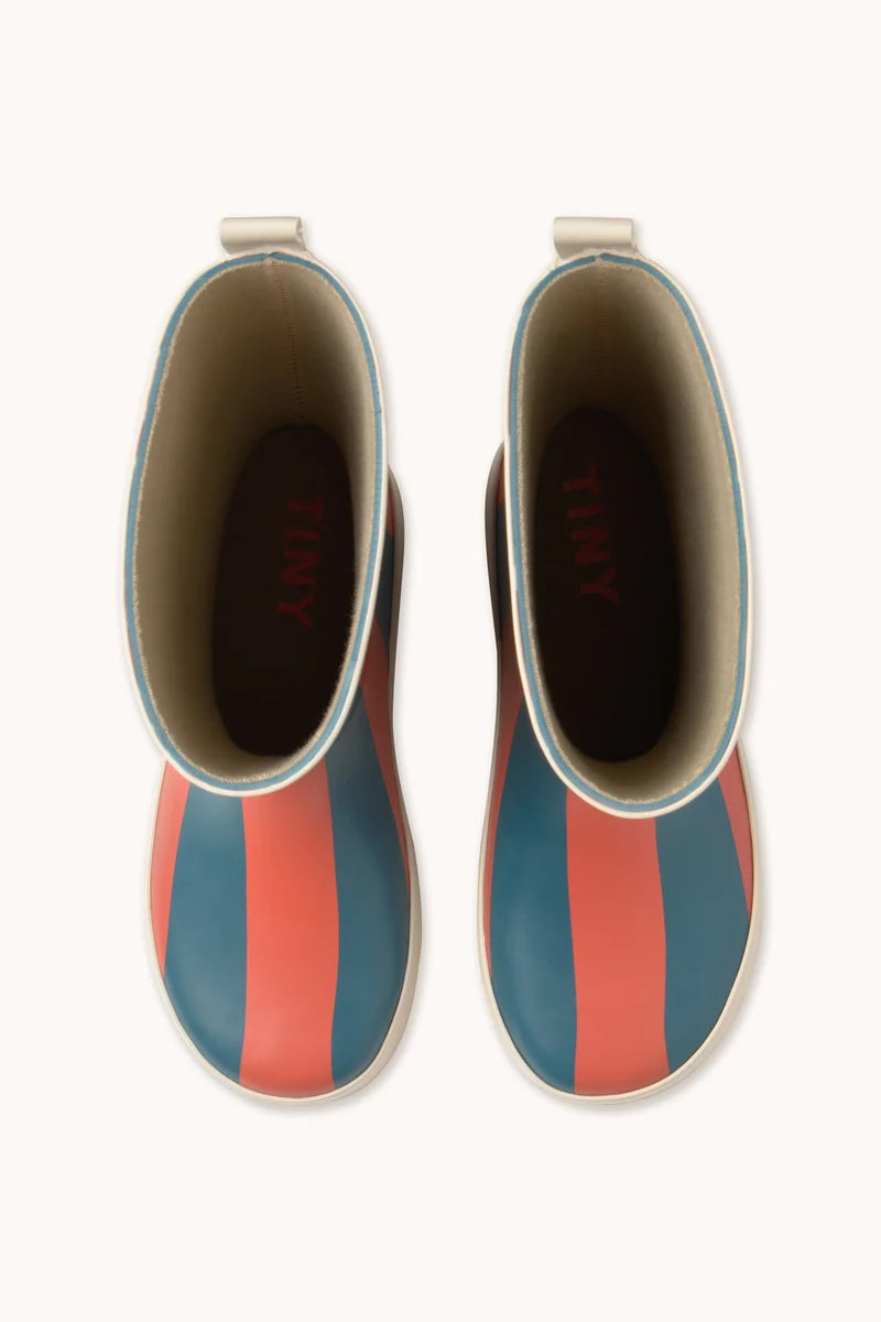 Tiny Cottons Red-Blue Stripes Rain Boot