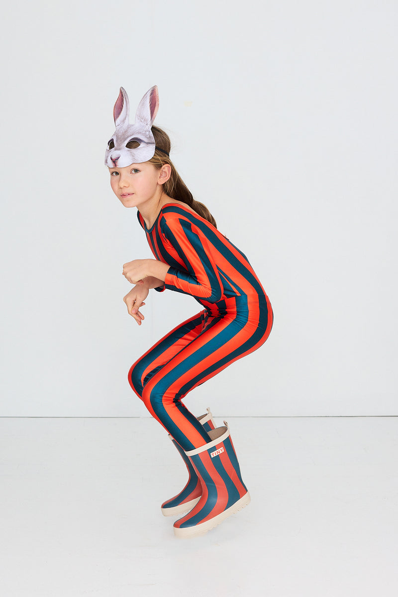 Tiny Cottons Red-Blue Stripes Rain Boot