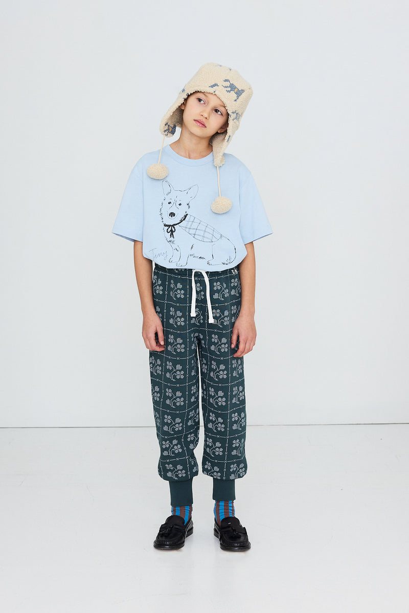 Tiny Cottons Corgi Graphic Sweatshirt - Washed Bue