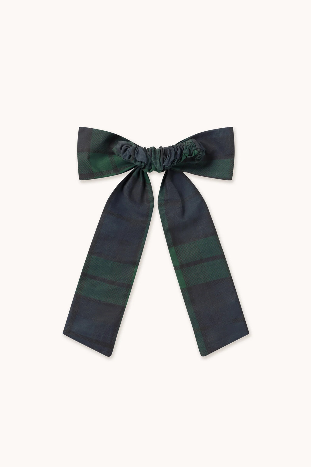 Tiny Cottons Check Scrunchies Base - Bottle Green