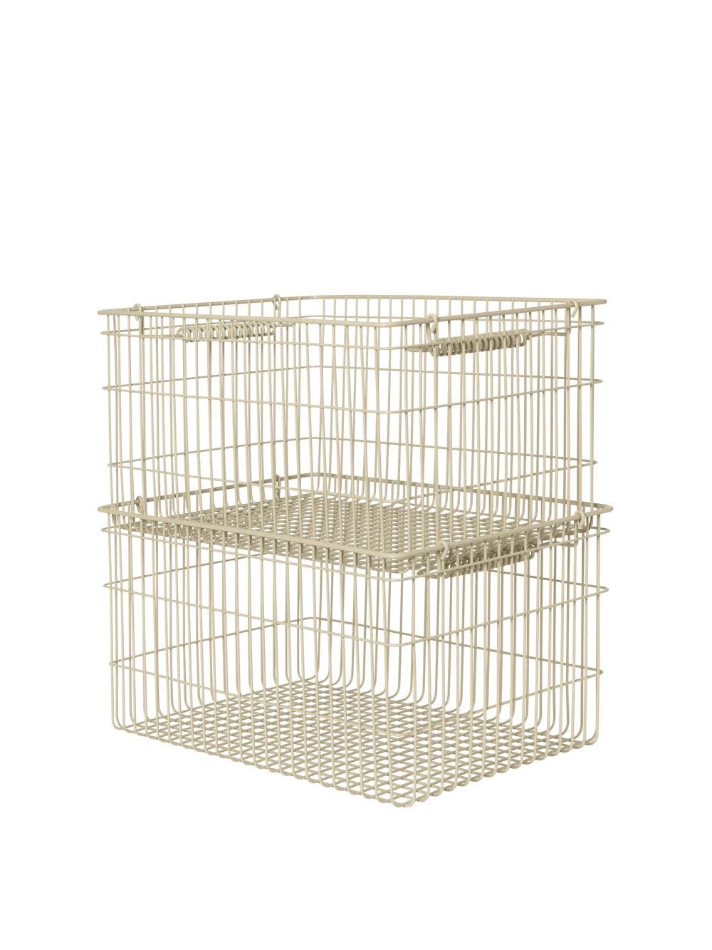 Cala Stackable Baskets - Set of 2 - Cashmere