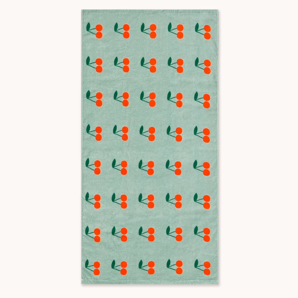 Children's Towel with Cherry Print