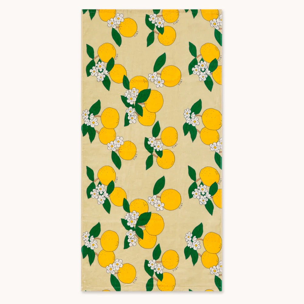 Children's Towel with Orange Print