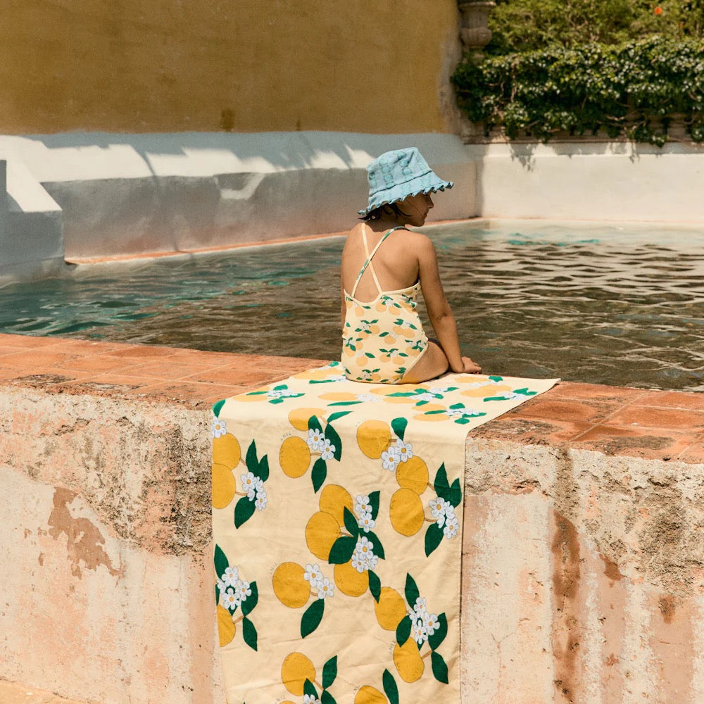 Children's Towel with Orange Print