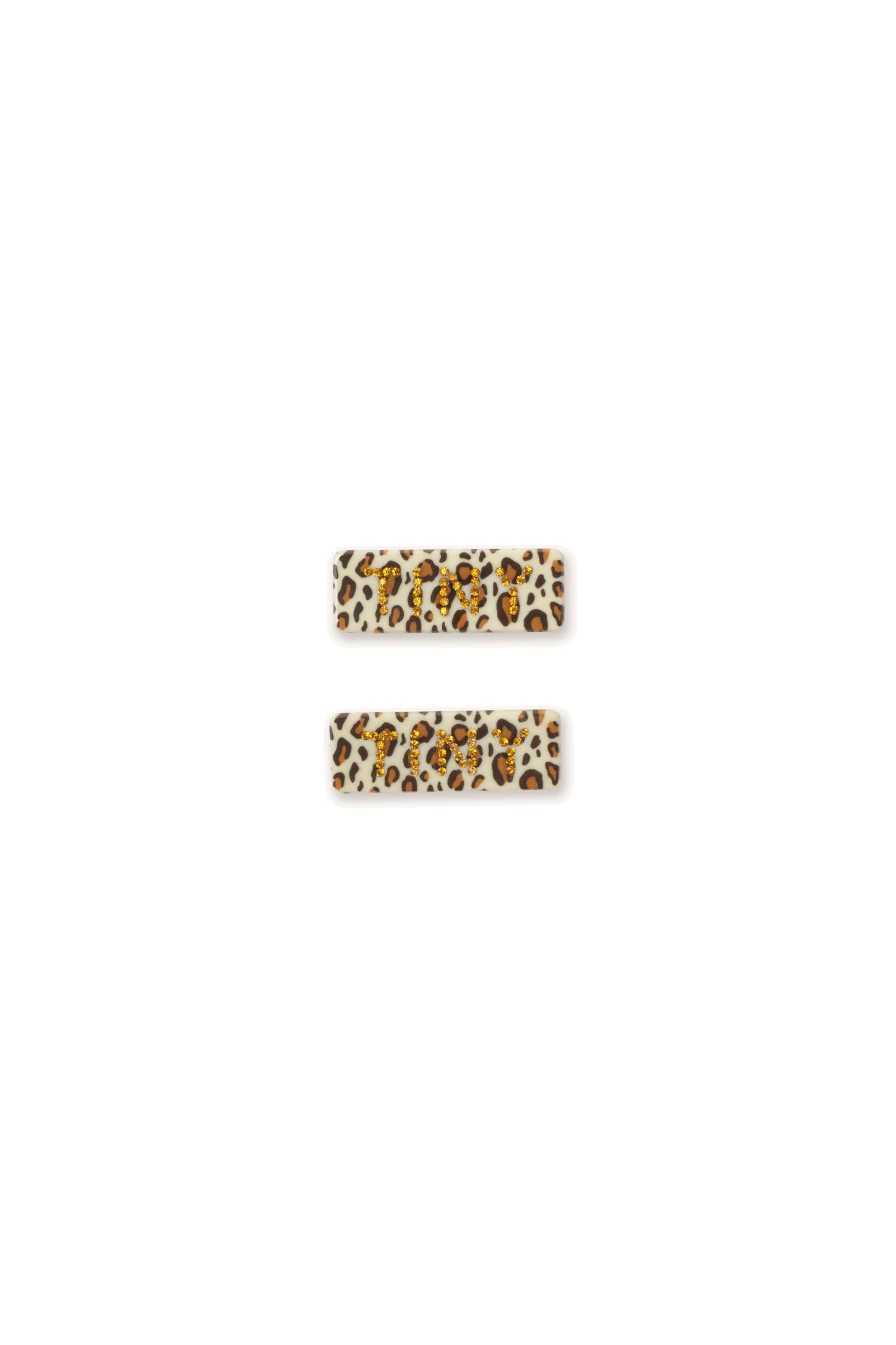 ANIMAL PRINT HAIR CLIPS SET *dark vanilla*