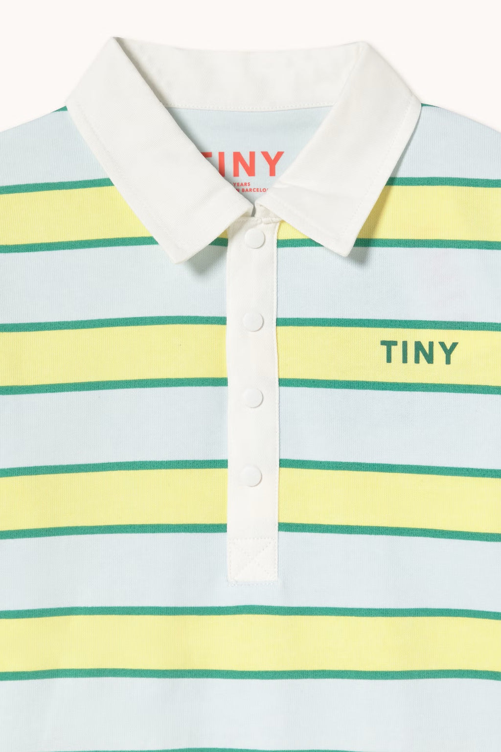 RETRO STRIPES POLO SWEATSHIRT *ice blue*