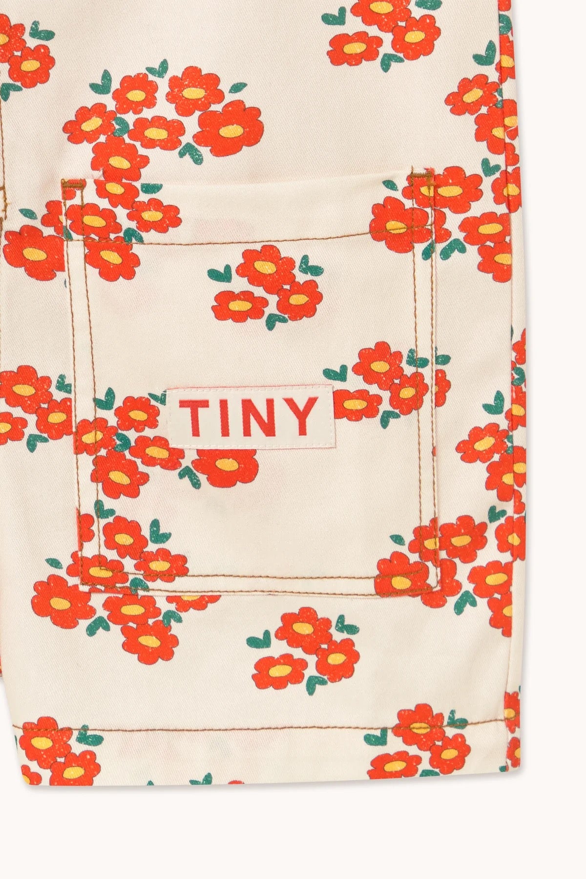 BLOSSOMS TWILL SHORT ONE-PIECE *off-white*