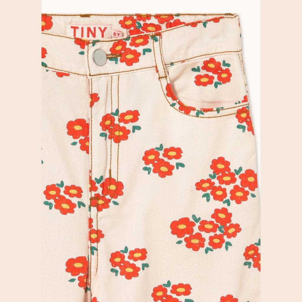 BLOSSOMS TWILL JEANS *off-white*