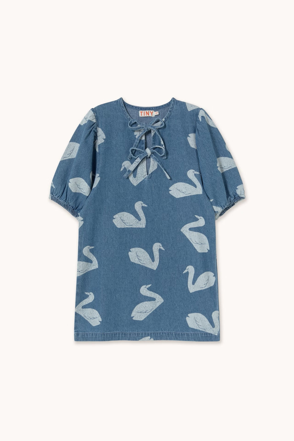 BIG SWANS DRESS *medium wash denim*