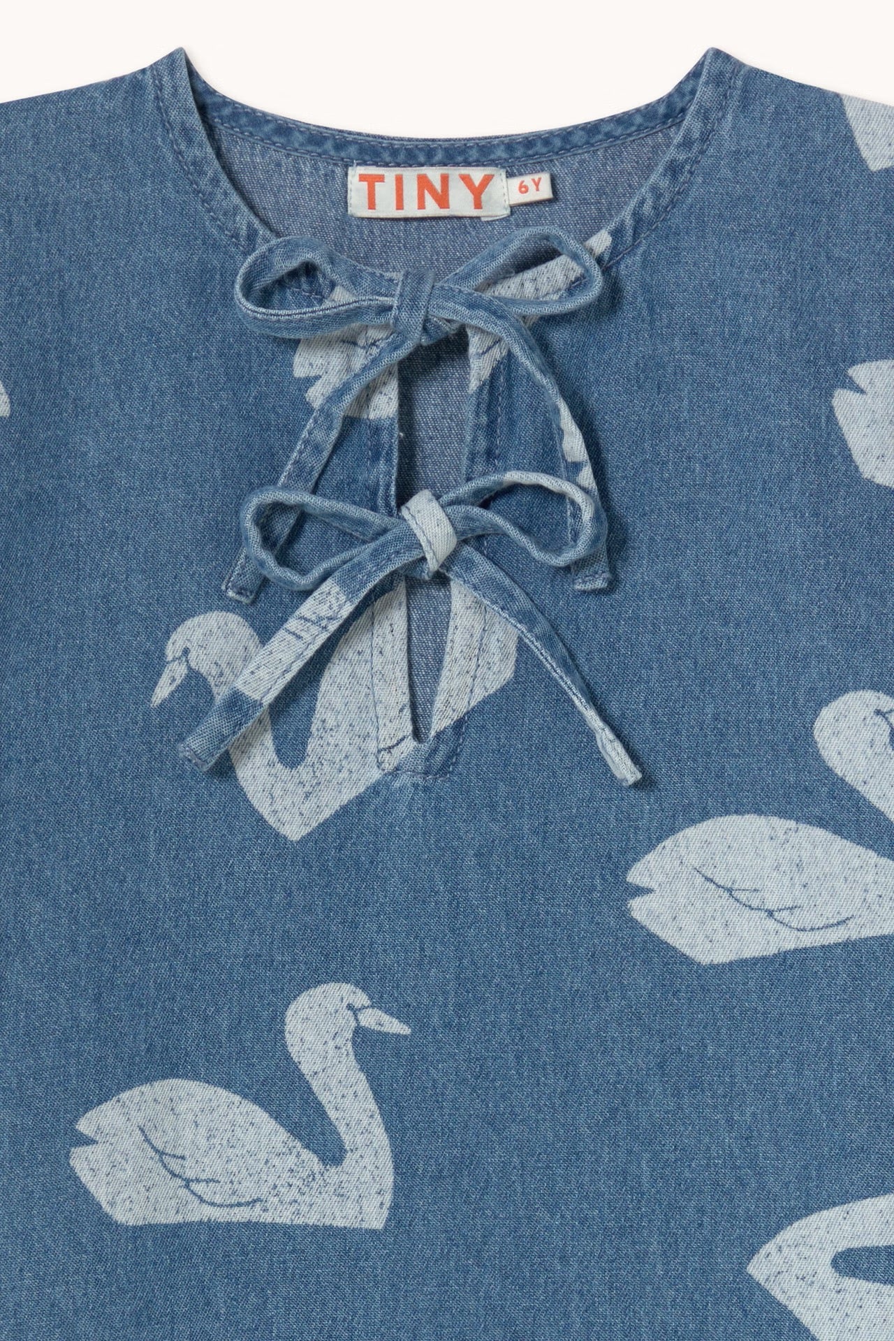 BIG SWANS DRESS *medium wash denim*