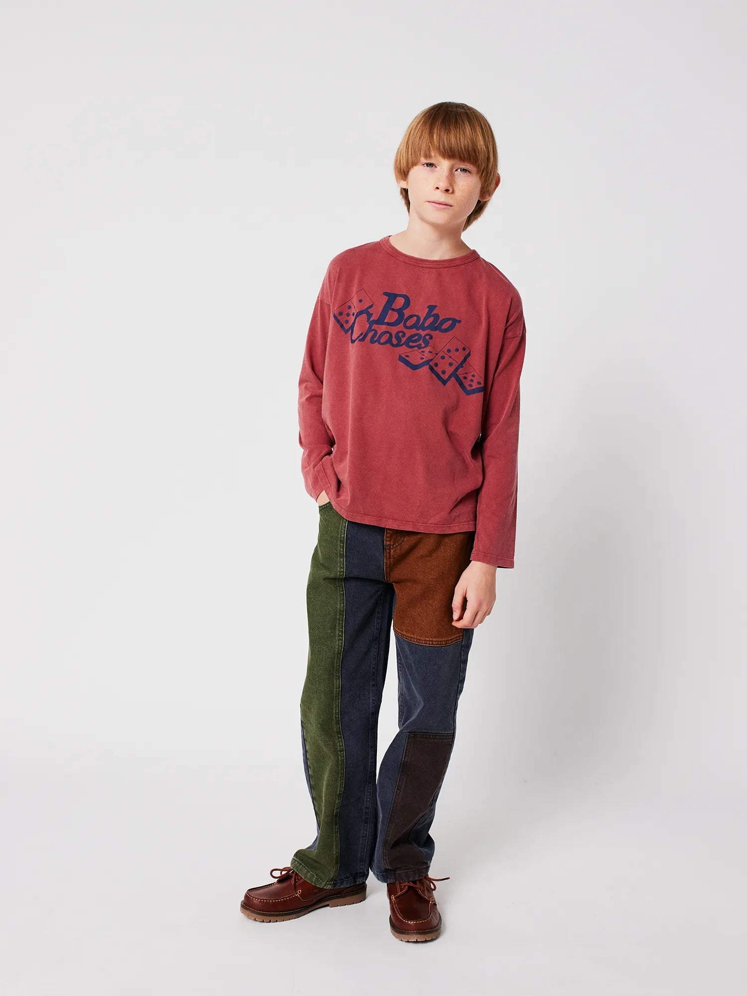 Bobo Choses color block denim pants