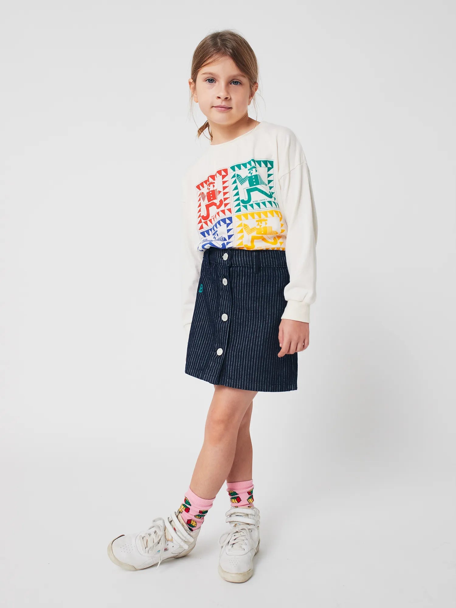 Bobo Denim Skirt Navy Blue