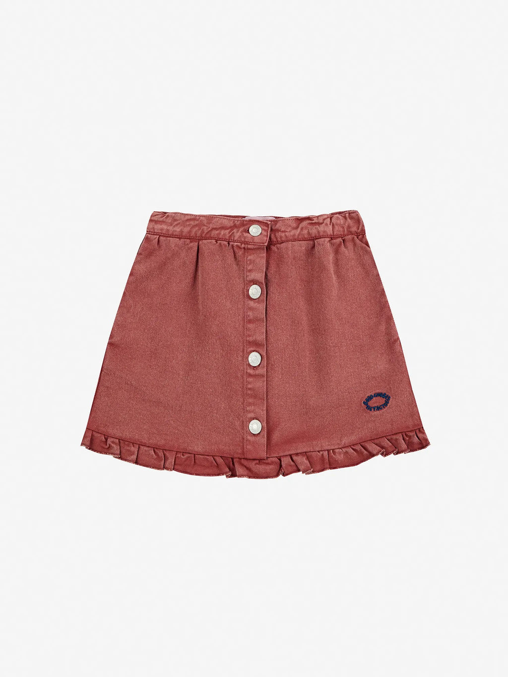 Tic Tac Toe Ruffled Skirt Brown