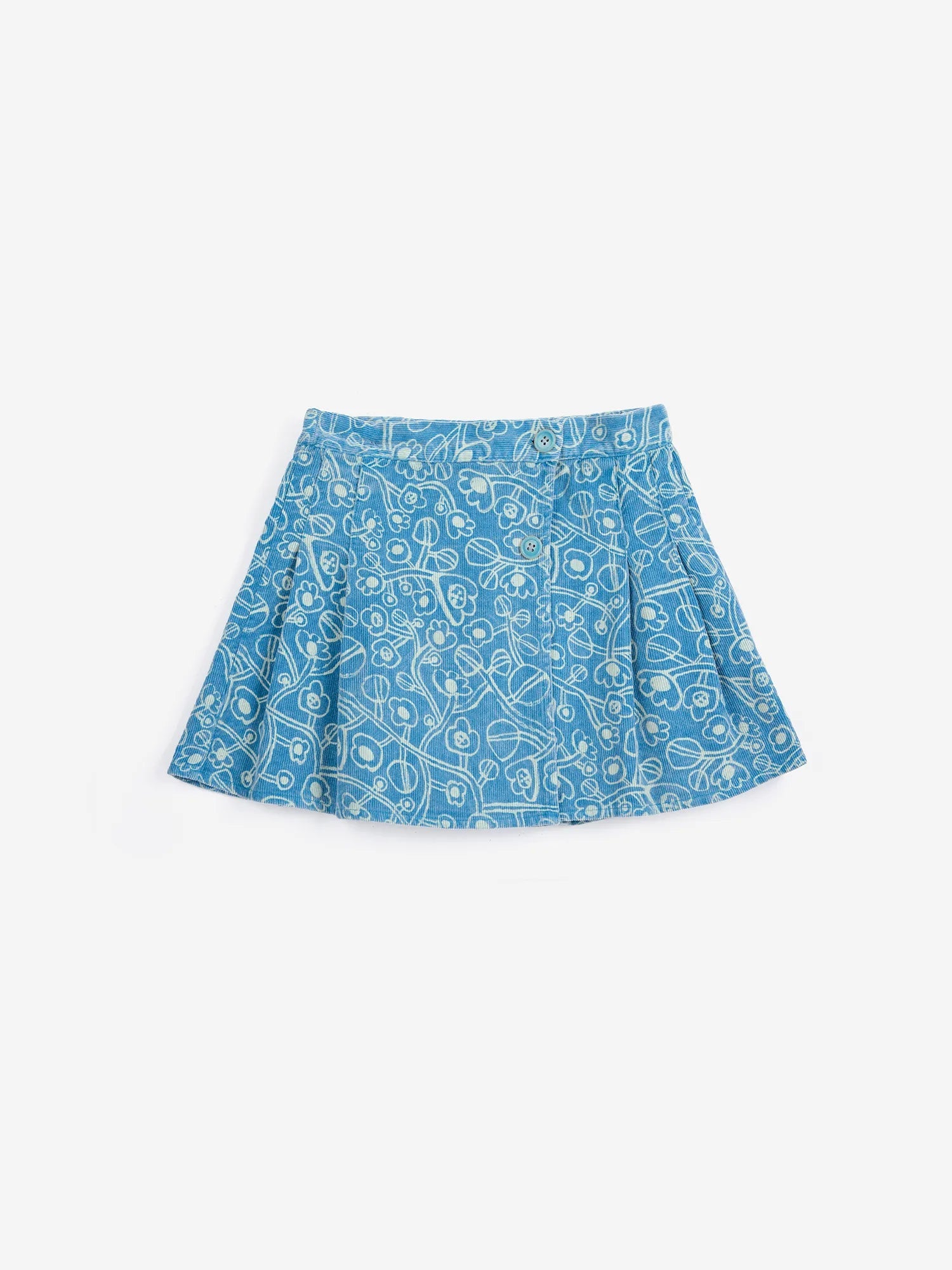 Bobo Choses Sketchy Flowers all over corduroy skirt