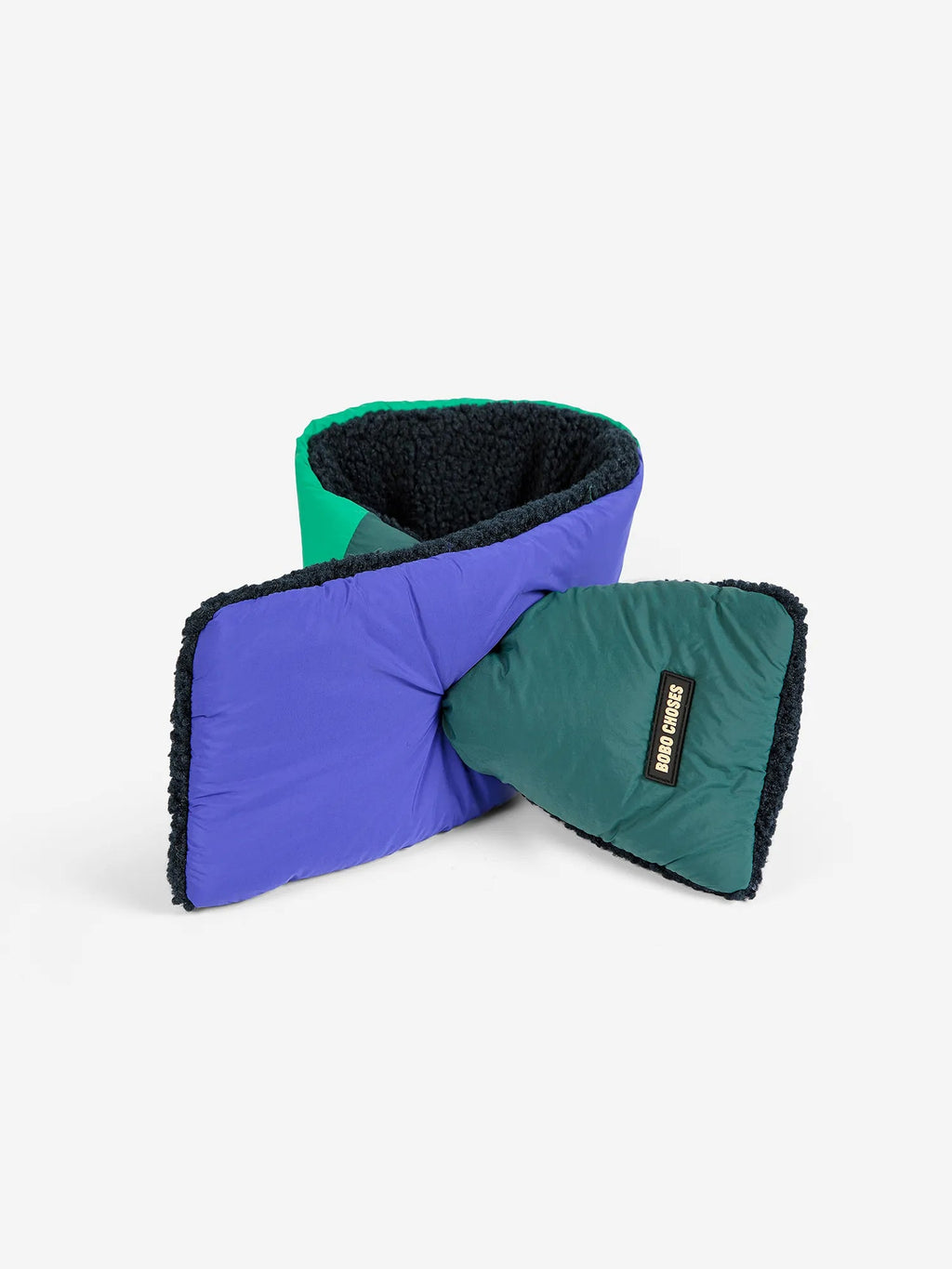 Bobo Choses Color Block sheepskin neck warmer