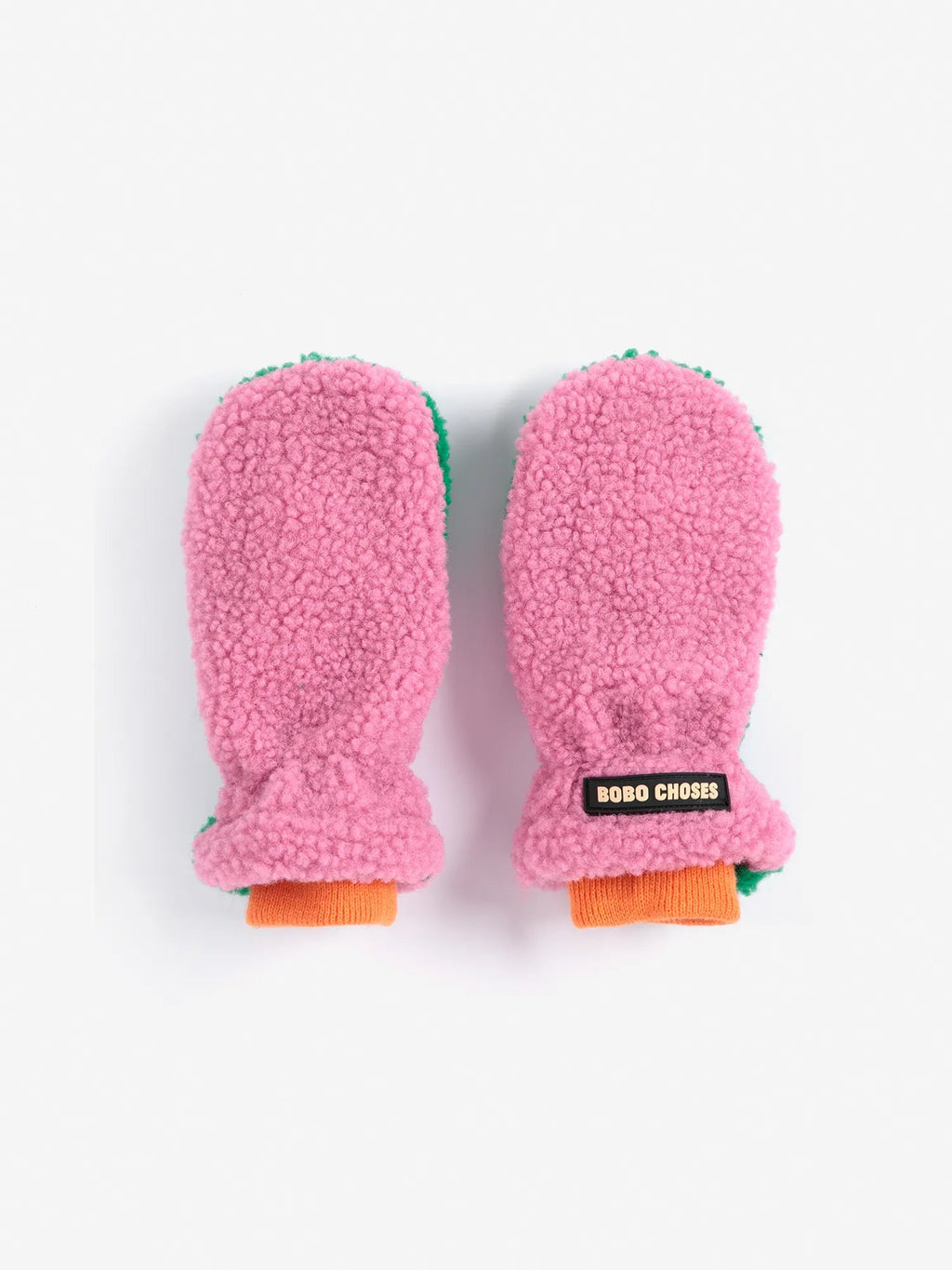 Bobo Choses Color Block sheepskin mittens