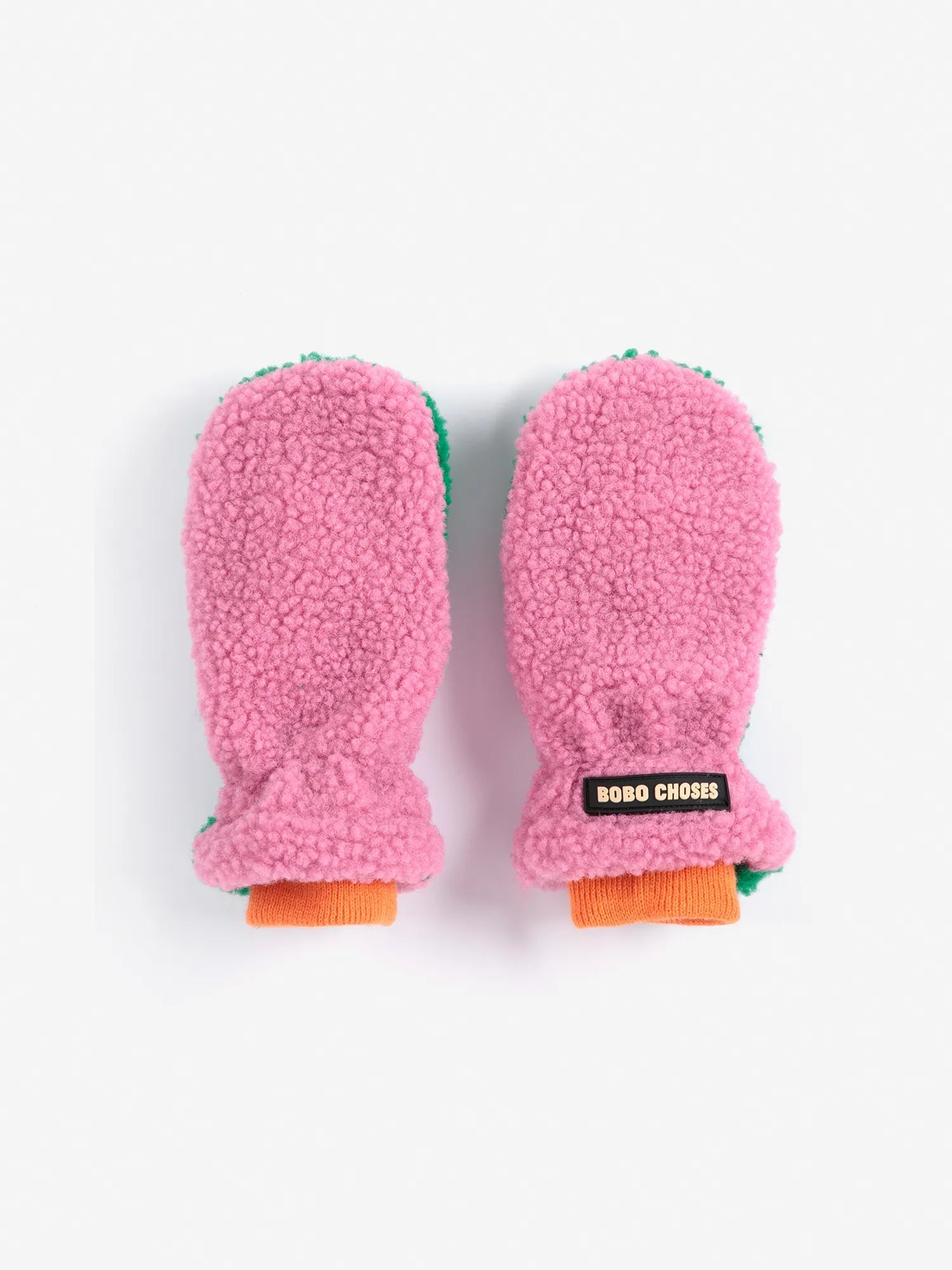 Bobo Choses Color Block sheepskin mittens