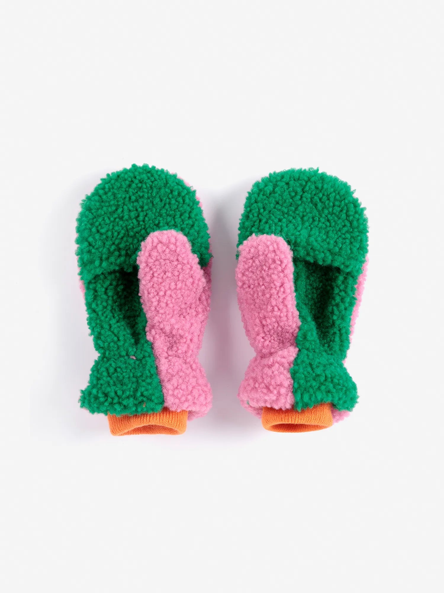 Bobo Choses Color Block sheepskin mittens