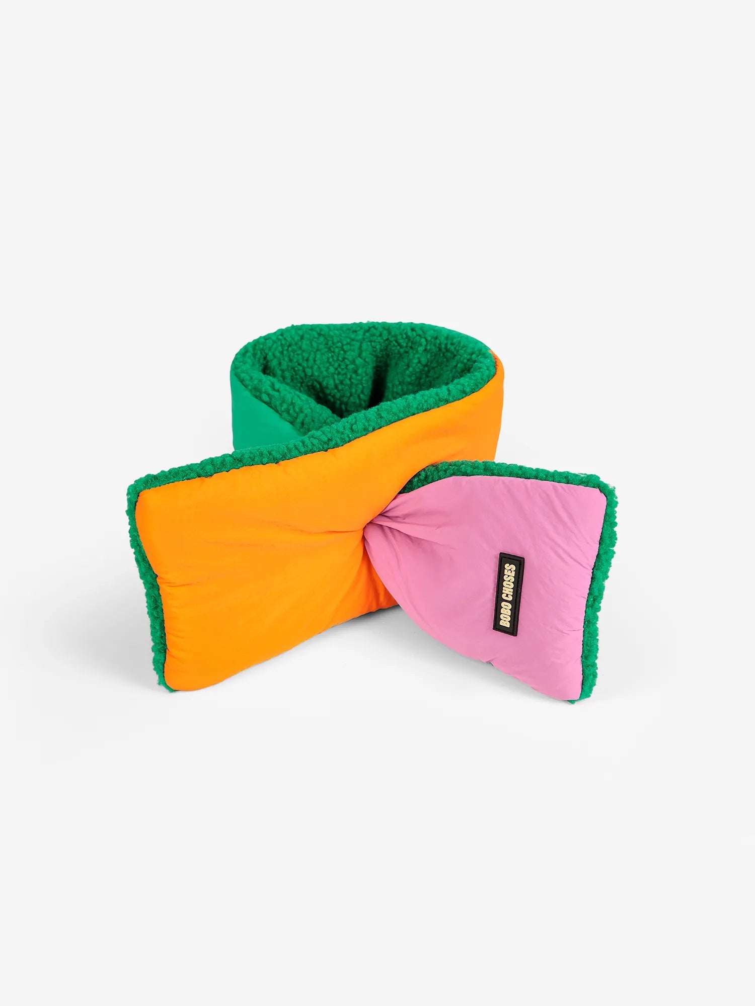 Bobo Choses Color Block sheepskin neck warmer