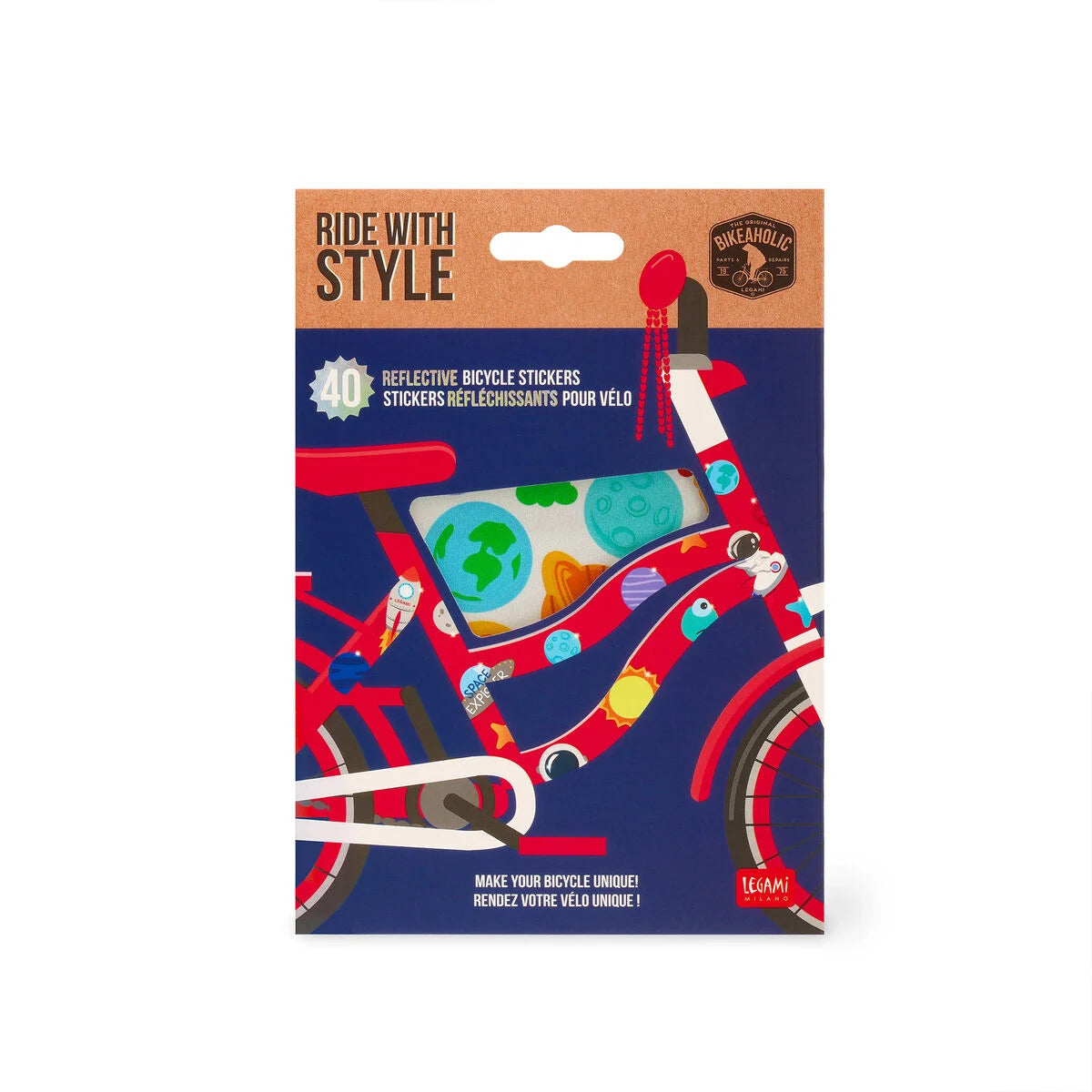 Space Reflective Bike Stickers - Ride With Style