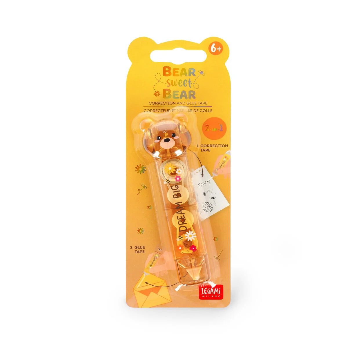 2-in-1 correctietape en lijmtape - Bear Sweet Bear
