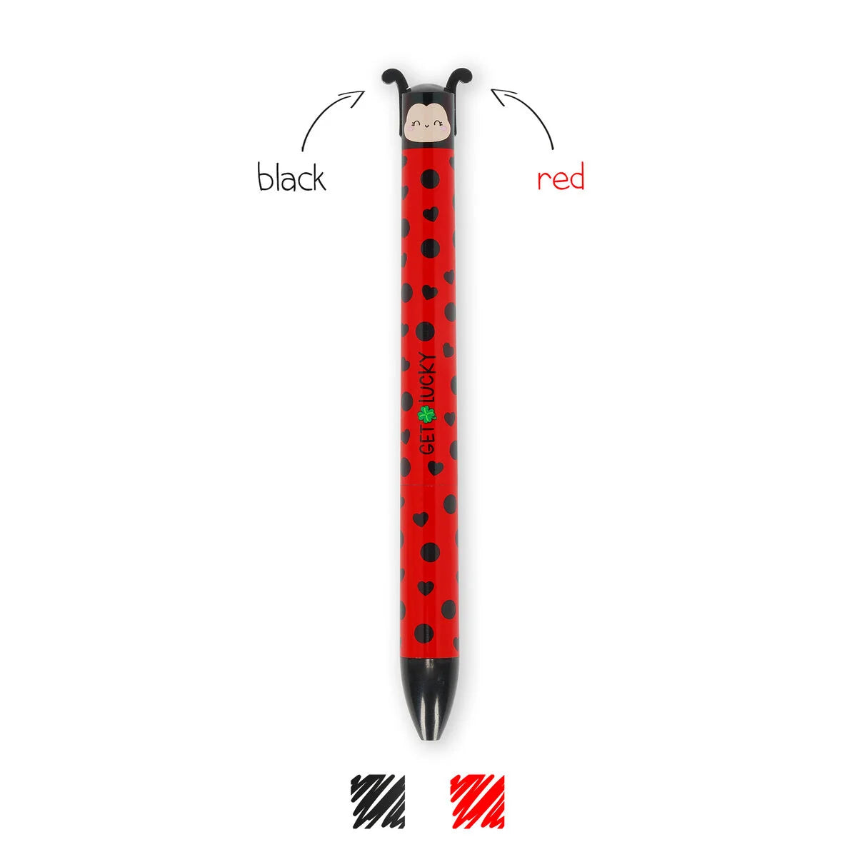 Ladybug Tweekleurige balpen - Click&Clack