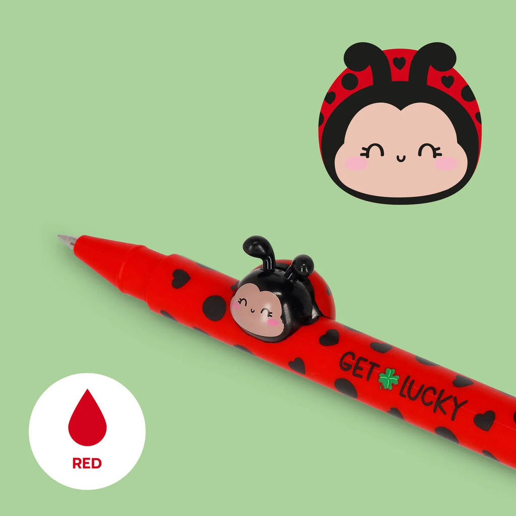 Gelpen met “Get Lucky”-lieveheersbeestje - Lovely Friends
