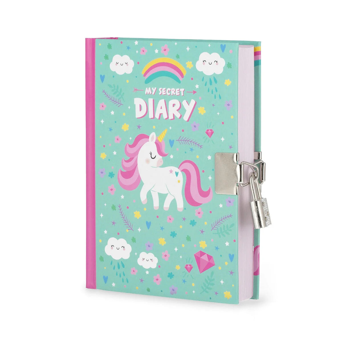 Secret Diary with Padlock and Illustrated Hard Cover - Unicorn - My Secret Diary