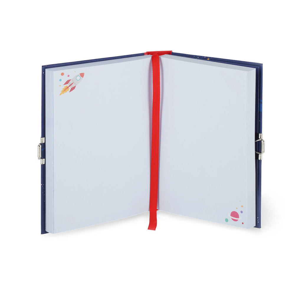 Secret Diary with Padlock and Illustrated Hard Cover - Space - My Secret Diary