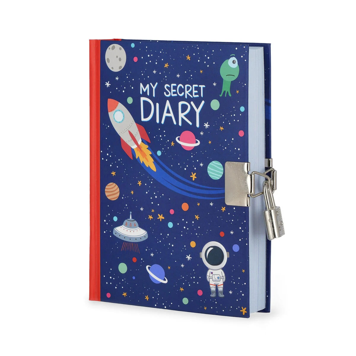 Secret Diary with Padlock and Illustrated Hard Cover - Space - My Secret Diary
