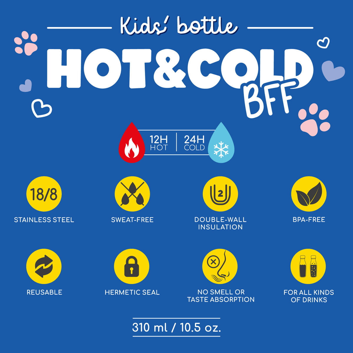 Isothermische RVS drinkfles - Hot&Cold BFF Pinguin