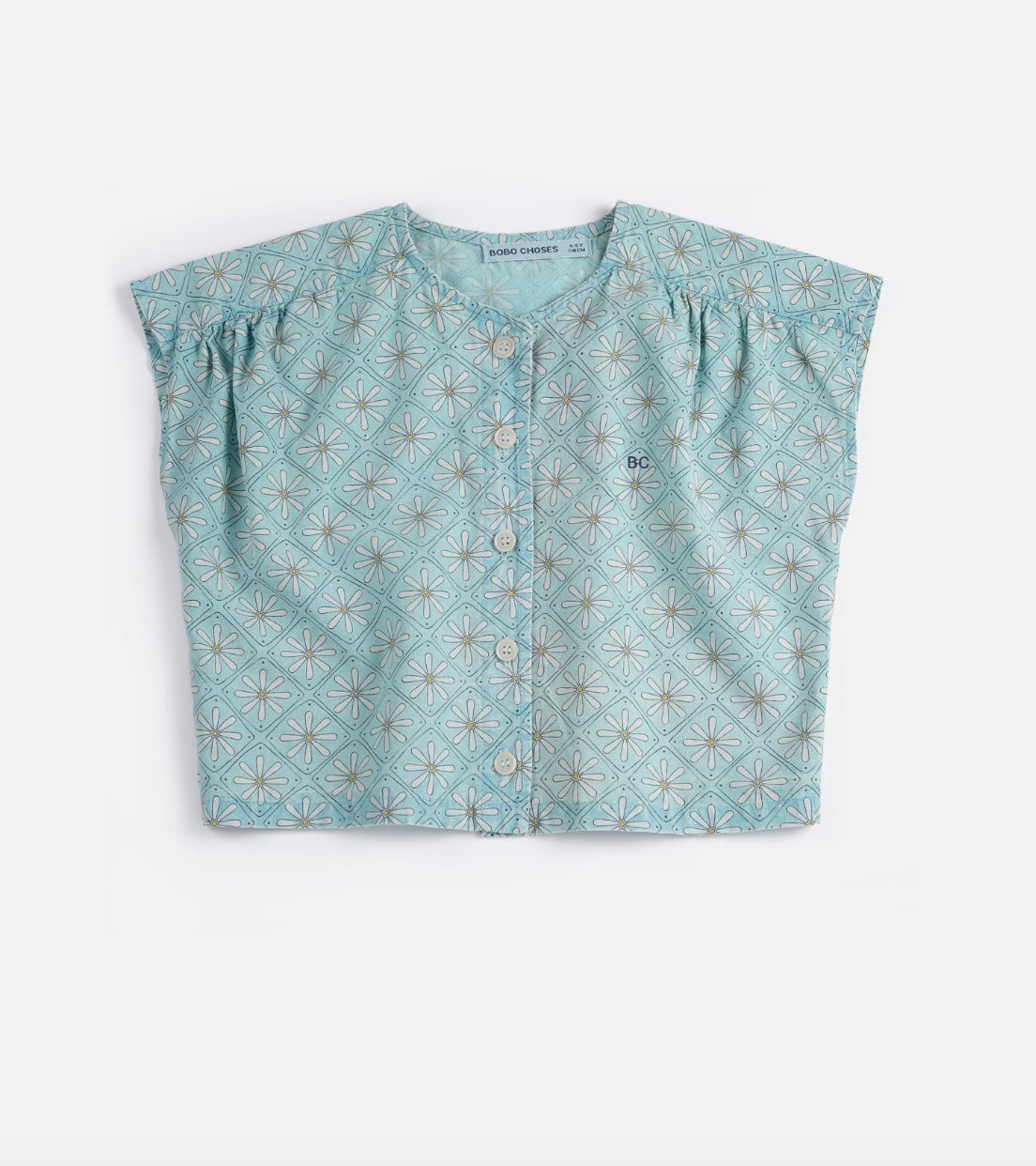 Daisy Mosaic all over woven top